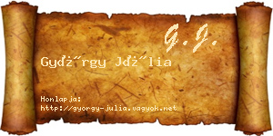 György Júlia névjegykártya